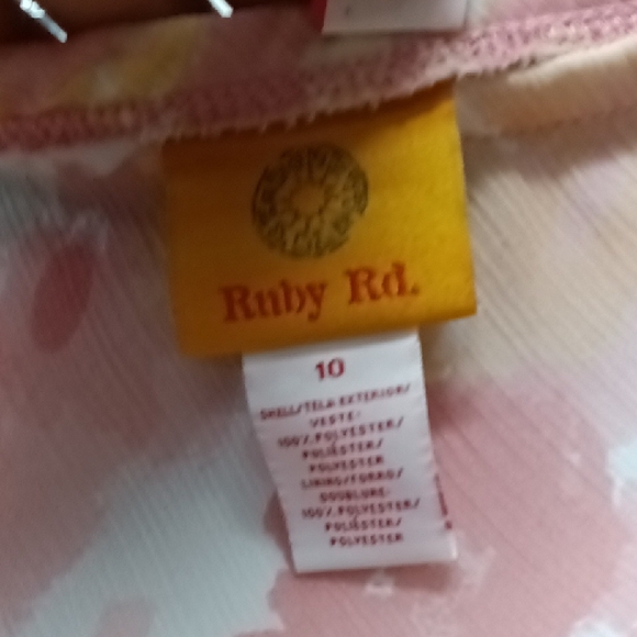 Ruby Rd. Pink and Cream Floral Maxi Skirt - Picture 2 of 4